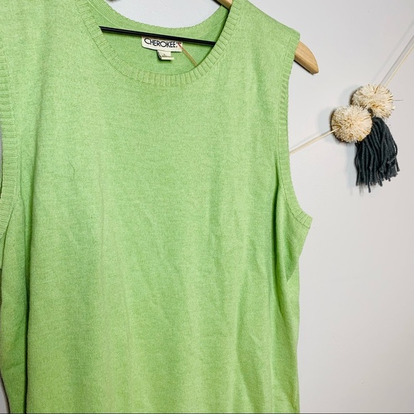 VINTAGE y2k preppy light green sweater vest - Picture 8 of 10